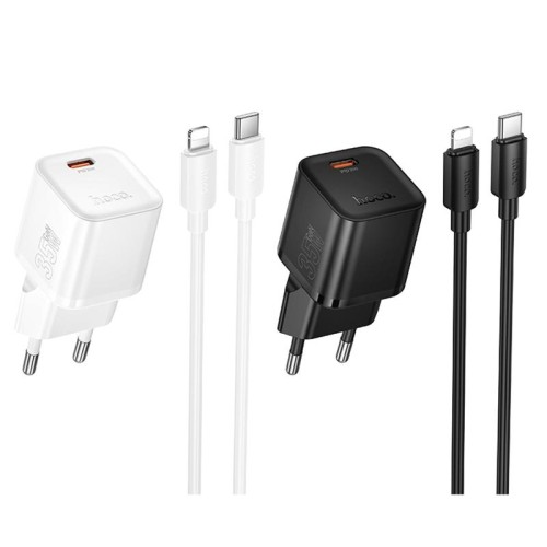 МЗП Hoco N66 Ingenious PD35W (1USB-C) + кабель Type-C to Lightning МЗП Hoco N66 Ingenious PD35W (1USB-C) + кабель Type-C to Lightning