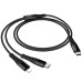 Дата кабель Hoco X123 Victory 2in1 Type-C to Lightning/Type-C 3A (1m) Дата кабель Hoco X123 Victory 2in1 Type-C to Lightning/Type-C 3A (1m)