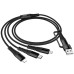 Дата кабель Hoco X123 Victory 6in1 USB/Type-C to Lightning/Type-C/MicroUSB 3A (1m)