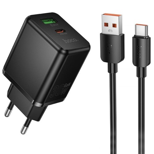 МЗП Hoco C157A Smart PD30W+QC3.0 (1USB-A/1C) + кабель USB to Type-C МЗП Hoco C157A Smart PD30W+QC3.0 (1USB-A/1C) + кабель USB to Type-C