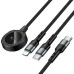 Дата кабель Hoco CW64 3in1 Type-C to iWatch/Lightning/Type-C 15W (1.2m)