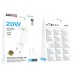 МЗП Borofone BA104A Pudding PD20W+QC3.0 (1USB-A/1C) + кабель Type-C to Type-C