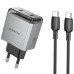 МЗП Borofone BN21 Lena PD40W+QC3.0 (2USB-C) + кабель Type-C to Type-C