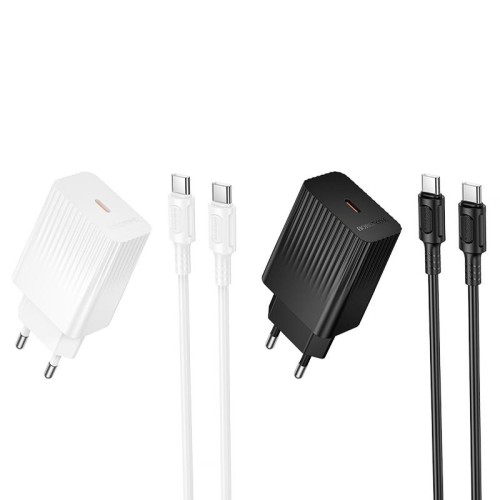 МЗП Borofone BAS73A Source PD20W (1USB-C) + кабель Type-C to Type-C