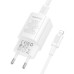 МЗП Borofone BA104A Pudding PD20W+QC3.0 (1USB-A/1C) + кабель Type-C to Lightning МЗП Borofone BA104A Pudding PD20W+QC3.0 (1USB-A/1C) + кабель Type-C to Lightning