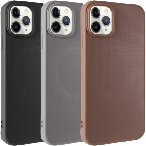 TPU чохол Carbon Protective with Magnetic Fit для Apple iPhone 12 Pro / 12 (6.1