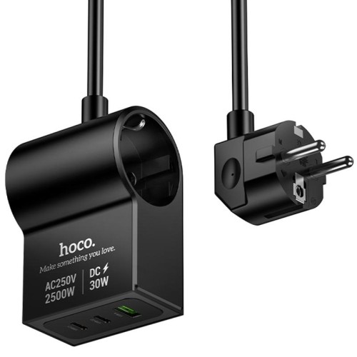 МЗП Hoco AC33 Win 1 position 30W QC+PD (1USB-A/2C/1Socket) (1.5m) МЗП Hoco AC33 Win 1 position 30W QC+PD (1USB-A/2C/1Socket) (1.5m)