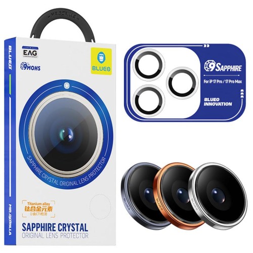 Захисне скло BlueO Sapphire на камеру для Apple iPhone 17 Pro / 17 Pro Max Захисне скло BlueO Sapphire на камеру для Apple iPhone 17 Pro / 17 Pro Max