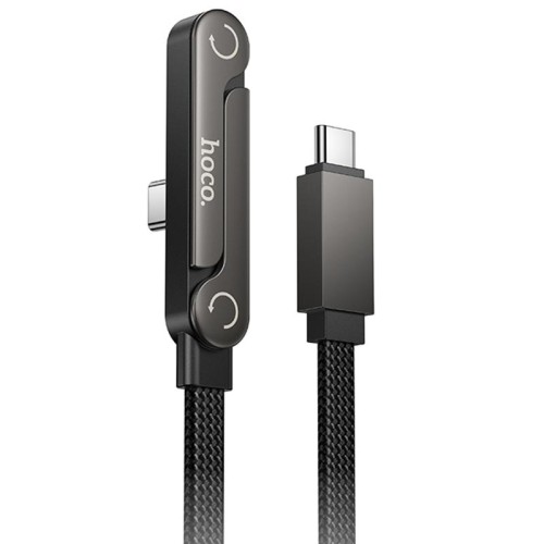 Дата кабель Hoco U150 Exquisite side plug and stand Type-C to Type-C 60W (1.2m) Дата кабель Hoco U150 Exquisite side plug and stand Type-C to Type-C 60W (1.2m)