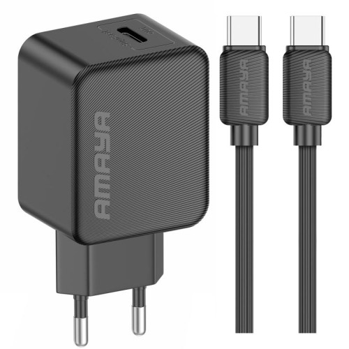 МЗП Amaya E112CC PD25W (1USB-C) + кабель Type-C to Type-C МЗП Amaya E112CC PD25W (1USB-C) + кабель Type-C to Type-C