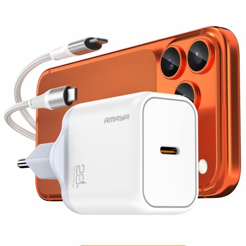 МЗП Amaya E280S PD20W GaN (1USB-C) + кабель Type-C to Type-C