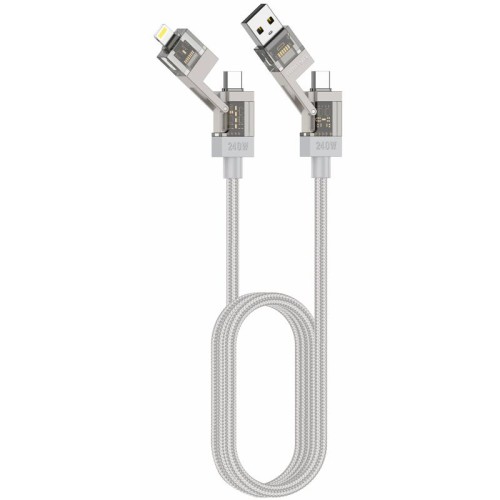 Дата кабель Amaya ACD-390 4in1 Type-C to Lightning/Type-C to USB 240W (1m) Дата кабель Amaya ACD-390 4in1 Type-C to Lightning/Type-C to USB 240W (1m)