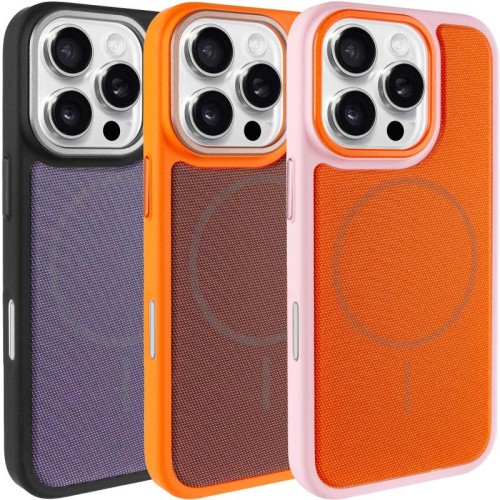 Чохол PC Textile Hybrid with Magnetic Fit для Apple iPhone 16 Pro (6.3 Чохол PC Textile Hybrid with Magnetic Fit для Apple iPhone 16 Pro (6.3