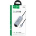 Перехідник HUB Hoco HB1D 4in1 (USB to USB2.0*3+RJ45)