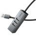 Перехідник HUB Hoco HB1D 4in1 (USB to USB2.0*3+RJ45)