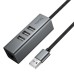 Перехідник HUB Hoco HB1D 4in1 (USB to USB2.0*3+RJ45)