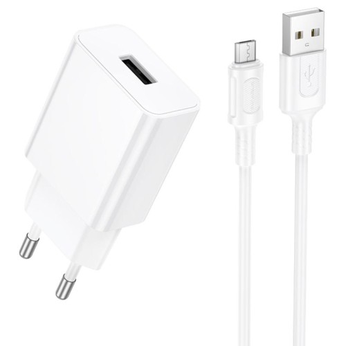 МЗП Borofone BA110A Lemi 7.5W (1USB-A) + кабель USB to MicroUSB МЗП Borofone BA110A Lemi 7.5W (1USB-A) + кабель USB to MicroUSB
