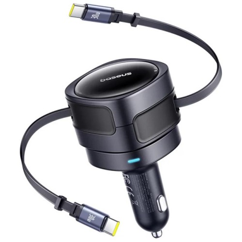 АЗП Baseus Enjoyment Max PD60W with retractable cable (2USB-C) (C00035507121) АЗП Baseus Enjoyment Max PD60W with retractable cable (2USB-C) (C00035507121)