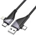 Дата кабель Hoco U95 Freeway 4in1 USB/Type-C to Type-C/Lightning 60W (1.2m)