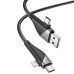 Дата кабель Hoco U95 Freeway 4in1 USB/Type-C to Type-C/Lightning 60W (1.2m)