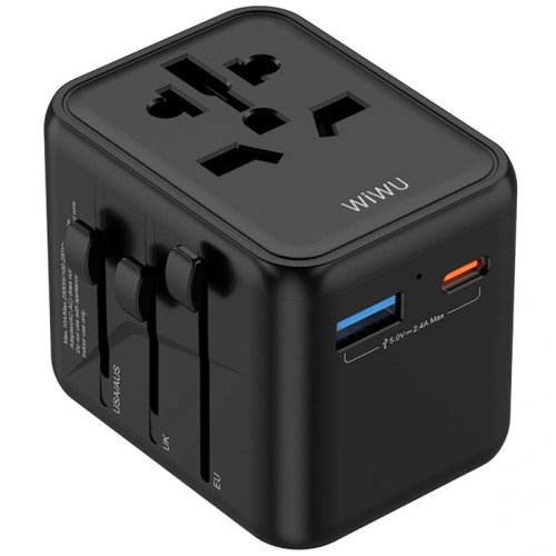 Мережевий універсальний перехідник WIWU UA012 Warrior 12W + 1USB-A/1C Мережевий універсальний перехідник WIWU UA012 Warrior 12W + 1USB-A/1C