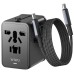 Мережевий універсальний перехідник WIWU UA013 20W GaN + 1USB-A/2C with retractable cable Type-C Мережевий універсальний перехідник WIWU UA013 20W GaN + 1USB-A/2C with retractable cable Type-C