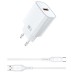 МЗП WIWU G006 Essen QC3.0 18W GaN (1USB-A) + кабель USB to Type-C МЗП WIWU G006 Essen QC3.0 18W GaN (1USB-A) + кабель USB to Type-C