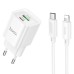 МЗП Hoco C147A PD20W+QC3.0 (1USB-A/1C) + кабель Type-C to Lightning МЗП Hoco C147A PD20W+QC3.0 (1USB-A/1C) + кабель Type-C to Lightning