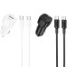 АЗП Borofone BZ34B Cloud PD20W+QC3.0 total 38W (1USB-A/1C) + кабель Type-C to Type-C