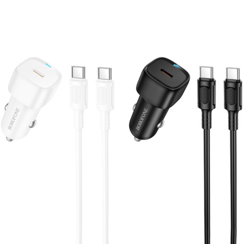 АЗП Borofone BZ34A Cloud PD20W (1USB-C) + кабель Type-C to Type-C