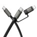 Дата кабель Hoco X125 Surplus 2in1 Type-C to Lightning/Type-C 60W (1m) Дата кабель Hoco X125 Surplus 2in1 Type-C to Lightning/Type-C 60W (1m)