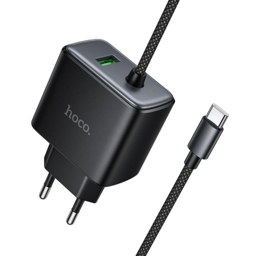 МЗП Hoco C164A New PD30W+QC3.0 (1USB-A/1C) + встроенный кабель Type-C МЗП Hoco C164A New PD30W+QC3.0 (1USB-A/1C) + встроенный кабель Type-C