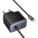 МЗП Hoco C164A New PD30W+QC3.0 (1USB-A/1C) + встроенный кабель Type-C МЗП Hoco C164A New PD30W+QC3.0 (1USB-A/1C) + встроенный кабель Type-C