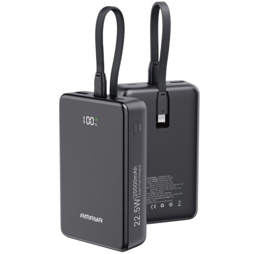 Портативний ЗП Power Bank Amaya F230C PD22.5W with cable 20000 mAh Портативний ЗП Power Bank Amaya F230C PD22.5W with cable 20000 mAh