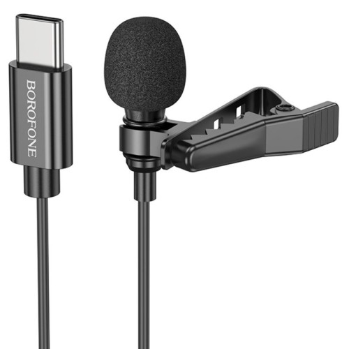 Мікрофон петличний Borofone BFK11 Elegant lavalier Type-C (2m) Мікрофон петличний Borofone BFK11 Elegant lavalier Type-C (2m)