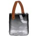 Скляна ваза сумочка з ручкою 16×8×18.5 (см) декоративна Сірий HP-19-156-2