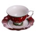 Порцелянаова чашка з блюдцем 250 (мл) Christmas Червона Yiwu HP-SDHK-14 Порцелянаова чашка з блюдцем 250 (мл) Christmas Червона Yiwu HP-SDHK-14