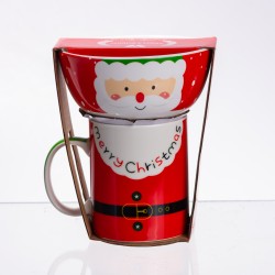 Набір чашка з піалою Merry Christmas із порцеляни