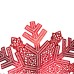 Килимок для сервірування столу Snowflake 38 см, червоне золото HP-36327-14