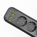 Мережевий фільтр чорний з вимикачем 3 розетки 3хUSB-A 1xUSB-C 3м HP-5-34 Мережевий фільтр чорний з вимикачем 3 розетки 3хUSB-A 1xUSB-C 3м HP-5-34
