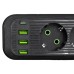 Мережевий фільтр-подовжувач 4 розетки 3xUSB-A 1xUSB-C 3м чорний HP-5-38M