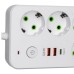 Мережевий фільтр-подовжувач 4 розетки 2xUSB-A 1xUSB-C 3м білий HP-5-45