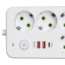 Мережевий фільтр-подовжувач 4 розетки 2xUSB-A 1xUSB-C 5м білий HP-5-47