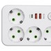 Мережевий фільтр-подовжувач 4 розетки 2xUSB-A 1xUSB-C 5м білий HP-5-47