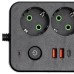 Мережевий фільтр-подовжувач 4 розетки 2xUSB-A 1xUSB-C 5м чорний HP-5-48