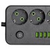 Мережевий фільтр-подовжувач 5 розеток 4xUSB-A 1xUSB-C 3м чорний HP-5-50 Мережевий фільтр-подовжувач 5 розеток 4xUSB-A 1xUSB-C 3м чорний HP-5-50