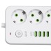 Мережевий фільтр-подовжувач 5 розеток 4хUSB-A 1хUSB-C 5м білий HP-5-51