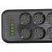 Мережевий фільтр-подовжувач 6 розеток 4 USB-A + 2USB Type-C 5м HP-5-54