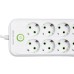 Мережевий фільтр-подовжувач 8 розеток 4xUSB-A 2xUSB-C 5м білий  HP-5-55