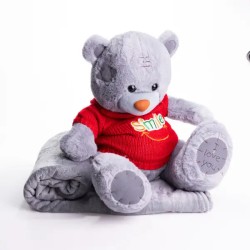 CF Плед Іграшка 3в1 Ведмідь в футболці 110*140см. 509-35GR CF Плед Іграшка 3в1 Ведмідь в футболці 110*140см. 509-35GR